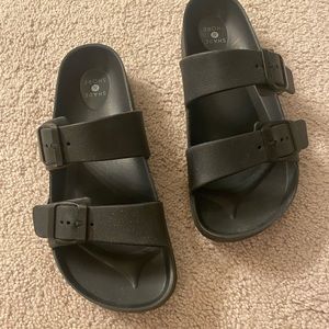 Black Faux Birkenstocks